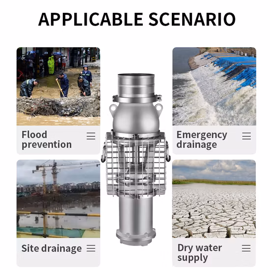 Портативный погружной насос для борьбы с наводнениями с синхронизацией на постоянном магните 55 кВт